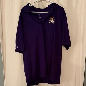 ECU Pirates Antigua Purple Polo Shirt
